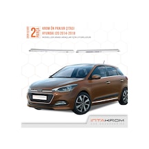 Hyundai i20 Krom Ön Panjur Çıtası 2 Parça 2014-2018