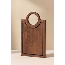 Fam Wood Art Doğal Ahşap Peynir Ve Sunum Tabağı Dikdörtgen %100 Çam Ağacı Kahverengi