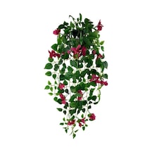 Yapay Çiçek Saksıda Fuşya Begonvil Çiçeği 9 Dallı 100cm Sarkan Çiçek