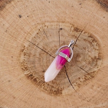 Flzdgnkr Akik Point Kolye Ucu - Pembe