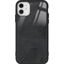 Apple Uyumlu iPhone 11 Siyah Mermer Tasarımlı Glossy Telefon Kılıfı
