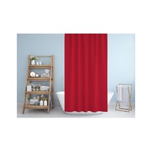 Tropik Home Banyo Perdesi - Tek Kanat Duş Perdesi, Polyester Kumaş Duşakabin Perdesi 180x200 Cm Küvet Perdesi Kırm Diğer