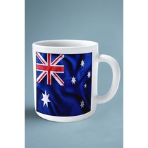 Australia Avustralya Bayrak Baskılı Kupa Bardak Çift Taraflı Kişiye Özel Çok Renkli