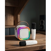 Taşınabilir Karaoke Sistemi Uczzz2mikrofonluspeaker-1