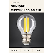 Onerous 4w E27 Günışığı Rustik Led Ampul, 10'lu, 220v