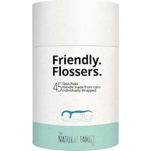 Natural Family Co Friendly Flossers Floss Pick 45 Adet