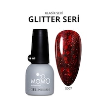 Momo Professional Kalıcı Oje G007 Kırmızı Parıltılı Şarap 14 ML