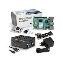 Db-tronic Raspberry Pi 5 8gb Pcıe M.2 Nvme Seti 64gb Sürümü Güç Kaynağı 27w Metal Kasa Aktif Soğutucu M.2 Nvme Ssd Pcıe Kartı Akıllı Ev, Retro Oyun Ve Ev Asistanı İçin İdeal