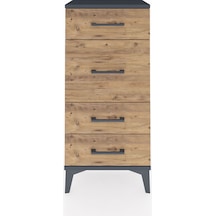 Arges Komodin 4 Çekmeceli 44x30x96 Antrasit-çam Antrasit