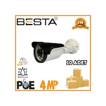 4 Mp 6 Atom Led Ip Poe Bullet Güvenlik Kamerası 10 Adet Koli