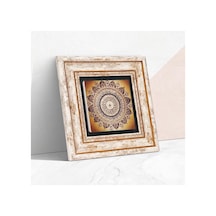 Ayrex Mandala Taş Duvar Tablosu - Çerçeveli Taş Tablo - Dekoratif Duvar Sanatı - Modern Ev Ve Ofis Duvar Dekoru T1-