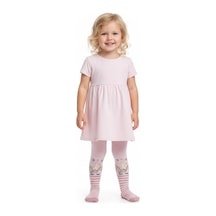 Sea Bubbles Desenli Kız Çocuk Koton Külotlu Çorap St08603 Pembe