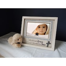 Abbey & Ca Hediye Bir Küçük Yüz Bebek Çerçevesi Şövale Arkası Ve Askısı İle Açık Gri