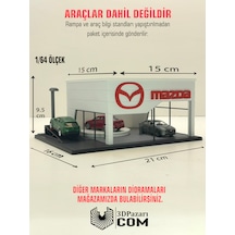 3d Baskı 1/64 Ölçekli Mazda Showroom Tasarımlı Diorama Araç Sergileme Garajı