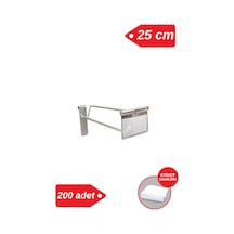 Etiketli Tel Pano Kancası 25 Cm Galvaniz Mağaza Raf Askı Kancası 200 Adet