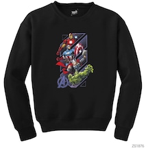 Avengers Power Up Siyah Sweatshirt