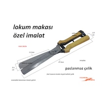 Lokum Makası Paslanmaz Çelik Ahşap Sap Yeni Model Dövme Çelik Öze