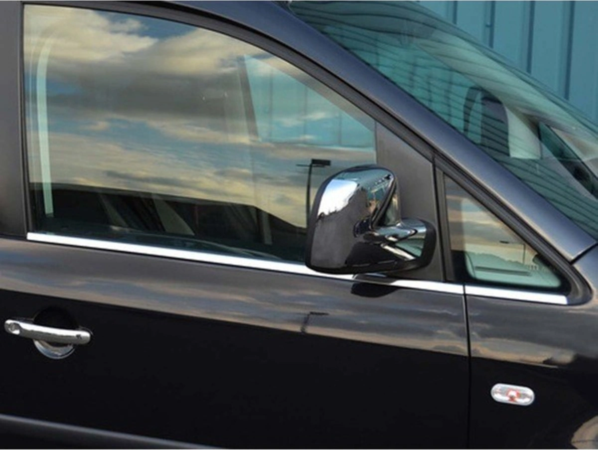 Ueskrom Vw Caddy Krom Cam Çıtası 4prç P.çelik 2004-2015 Arası