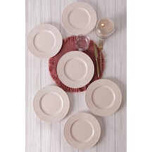 Krem Myra Pasta Tabağı 22 Cm 6 Adet 030 Çok Renkli