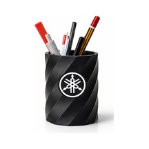 Yamaha Logolu Modern Kalemlik Masaüstü Kalem Organizer Siyah - Beyaz