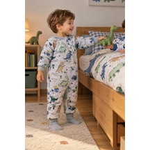 Babyhola 2.5 Tog Yorgan Gerektirmeyen Kalın Elyaf Dolgulu Çocuk Uyku Tulumu Pamuk Astarlı Unisex 6020 Füme