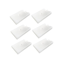 Suntek 6 Adet Buz Soğutma Blokları Seyahat 14,5cmx9,5cmx2cm Beyaz