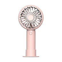 Mini El Tipi Küçük Vantilatör Renkli Vantilatör Taşınabilir Sessiz 3886 Açık Pembe