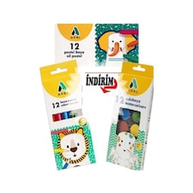 Boya Seti 12'li Sulu+kuru+pastel Boya+ Hediyemiz Yeşil