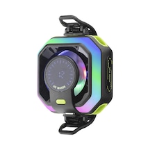 Siyah Manyetik Telefon Soğutucu Fan 1 Adet Rgb Isı Göstergeli