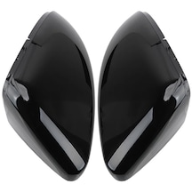 Siyah-araba Ayna Kapakları Vw Golf Mk7 7.5 Gtı 7 7r 2 Adet/takım Dikiz Aynası Kılıfı Parlak Karbon Siyah Kapak