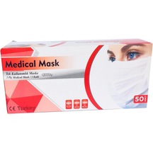 Medical Mask 3 Katlı 50 Adet Maske Beyaz