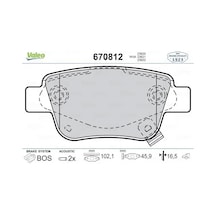 Toyota Avensis Arka Fren Balatasi 2001-2009 Valeo 670812