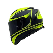 Ls2 Storm 2 Dodger Full Face Motosiklet Kaskı Şeffaf + Siyah Vizörlü Siyah - Sarı