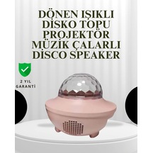 Sesle Etkileşimli Yıldız Projektörlü Gece Lambası Bluetooth Hoparlörlü, Usb Girişli, Dönen Okyanus Pembe 76232250