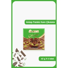 Ülker Bütün Antep Fıstıklı Kare Çikolata 6 x 65 G