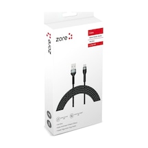 Senon Zore Shira Serisi Micro Usb Kablo 3m Siyah