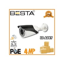 4 Mp 42 Led Ip Poe Bullet Güvenlik Kamerası 10 Adet Koli