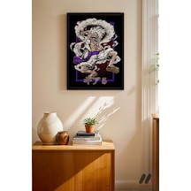 One Piece Luffy Gear 5 Poster, Siyah Çerçeveli Duvar Tablosu - Anime Severlere Özel Hediye