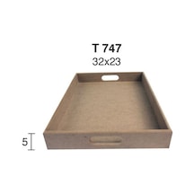 Ahşap Dikdörtgen Tepsi 32X23Cm T747