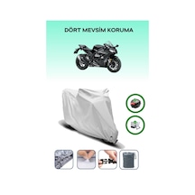 Gri Arka Çanta Ve Kilit Uyumlu Kawasaki Ninja Zx-10rr Uyumlu Motor Brandası