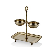 Lamedore Black Pearl Sade Altı Dikdörtgen Gold Sunum Tabağı 25x11x31 Cm Altın