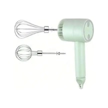 Jialan Usb Şarj Edilebilir Mını Ev Akülü Elektrikli El Mikseri, Yeşil