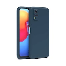 Vivo Y53s Uyumlu Kılıf Nano İçi Kadife Silikon - Lacivert