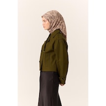 Silk Home Viskon Karışımlı Velora Eşarp Vizon-bej-koyu Vizon Desenli Yumuşak Dokulu Tok Duruşlu 90x90 Çok Renkli