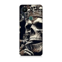 İnfinix Hot 11s Uyumlu Taçlı Kafatası Desenli Silikon Kılıf