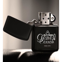 Bk Gift Kişiye Özel Mesleki Genel Cerrah Benzinli Siyah Metal Çakmak