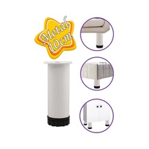 Metal Ayarlanabilir 10 Cm Beyaz Destek Ayak Mobilya Kanepe Baza Koltuk Dolap Sehpa Ünite Ayağı Beyaz Diğer