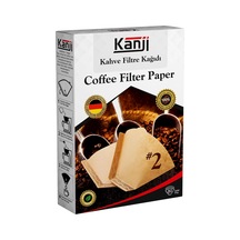 Kahve Filtre Kağıdı 80'li Ebat : 1x2 No : 2 Coffee Filter Paper Kahverengi. Ağartılmamış. Doğal Kağıt Al Diğer