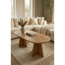 Modern Oval Orta Sehpa Atlantik Çam