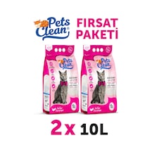 Pets Clean Kedi Kumu Pudralı 10lt 2li